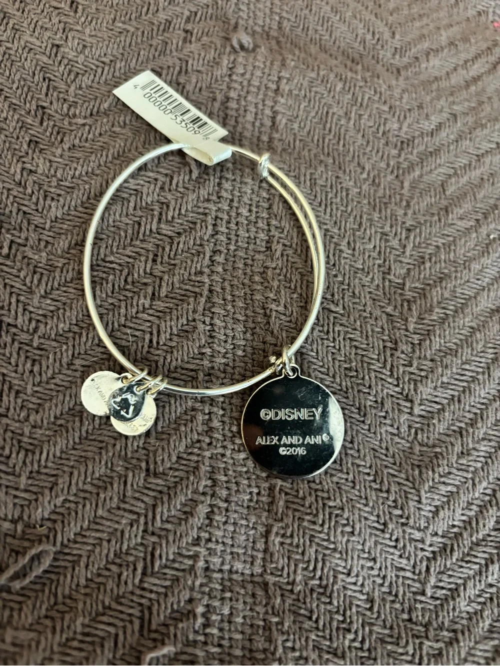 Disney Gold-Tone Bracelet with Pink 'Awaken Your Heart' Charm